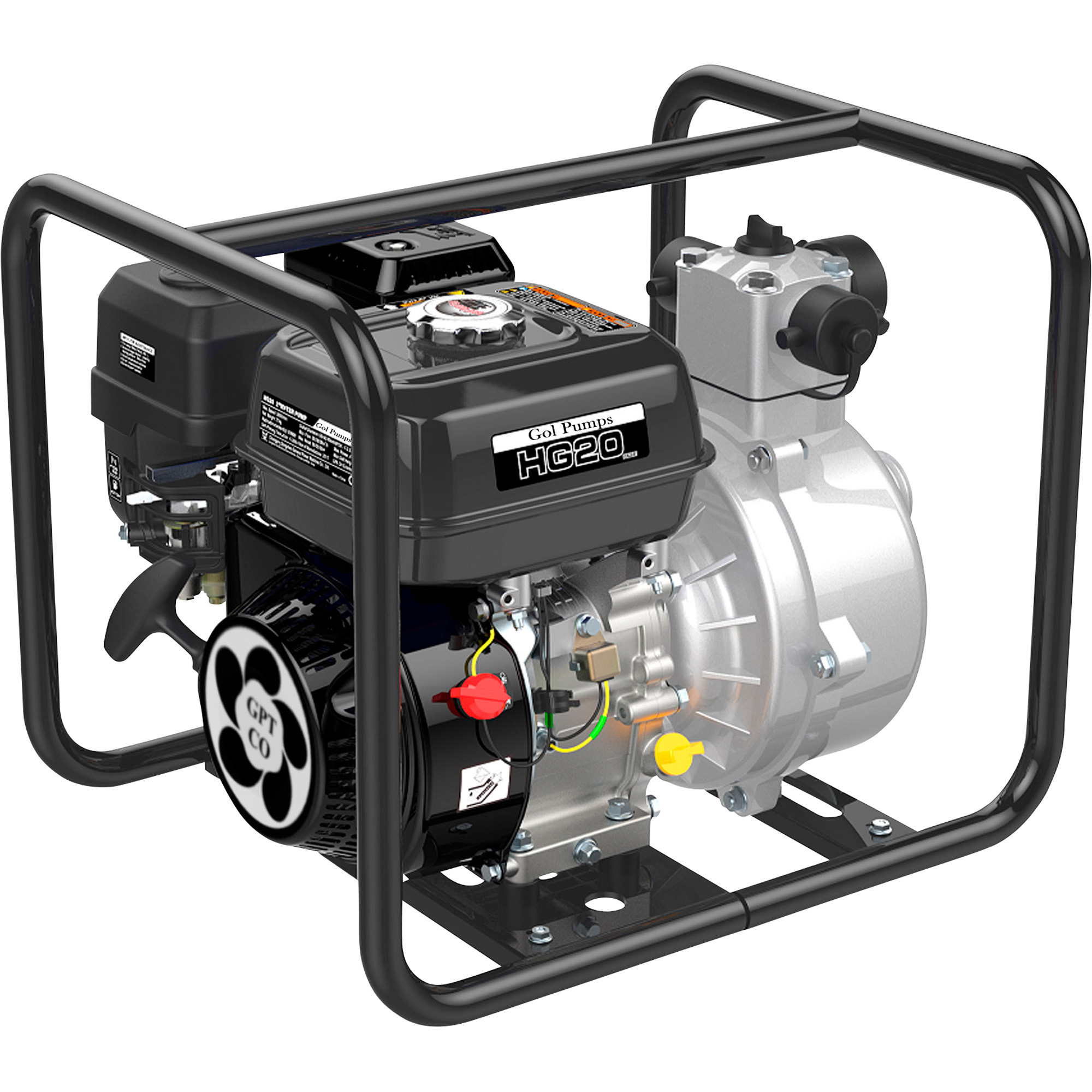 Gol Pumps High-Lift Self-Priming High Pressure Pump, 7,920 GPH, 2in. Ports,196cc Engine, Model# HG20
